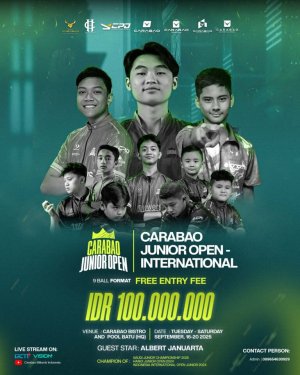 Siap-siap! Carabao Group Hadirkan Dua Turnamen Biliar Internasional dengan Total Hadiah Rp672 Juta!