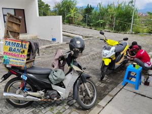 Perjuangan Hidup Sugianto Warga Kelurahan Temas, Sejak 2021 Berprofesi Sebagai Tukang Tambal Ban Online
