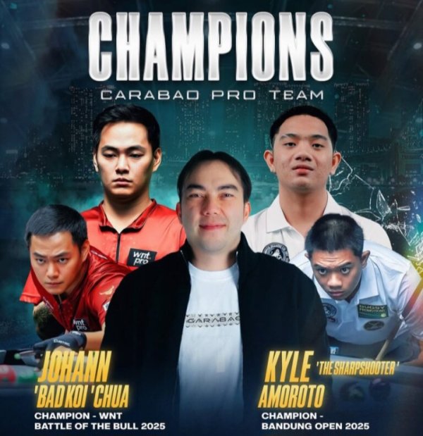 Johan Chua dan Kyle Amoroto Persembahkan Double Victory untuk Carabao Pro Team