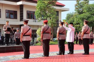 AKBP Oskar Didapuk Pimpin Upacara Sertijab dan Pengukuhan Jabatan