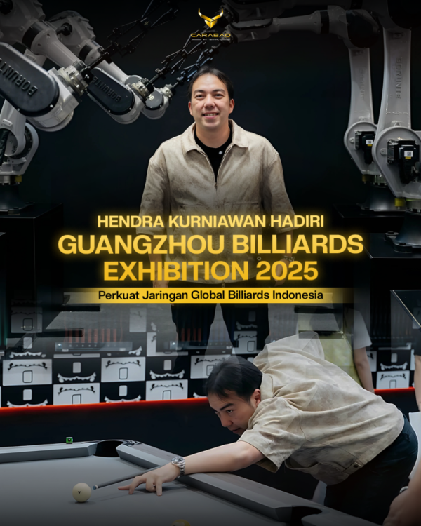 Perkuat Jaringan Global Biliar Indonesia, Hendra Kurniawan Hadiri Langsung Guangzhou Internasional Billiards Exhibition 2025