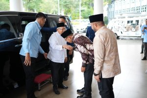 Wali Kota Batu, Nurochman Sambut Kunjungan Wakil Presiden ke-13, KH. Ma’ruf Amin di Balai Kota Among Tani, Pemkot Batu
